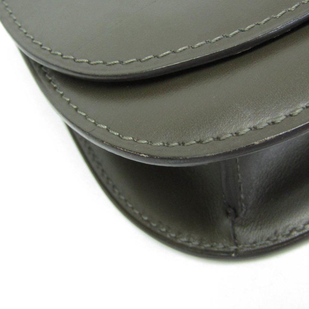 Moynat Women's Leather Shoulder Bag Dark Khaki - Picture 6 of 10